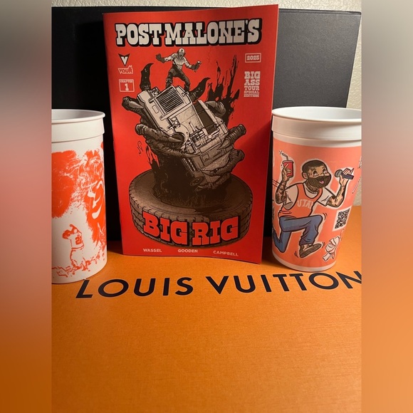 Post Malone Other - Post Malone Lot - includes a tour book & 2 Canes collaboration cups !